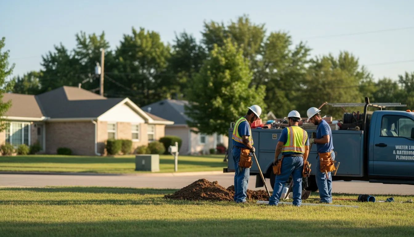 Residential water line and bathroom plumbing service in Destrehan, LA